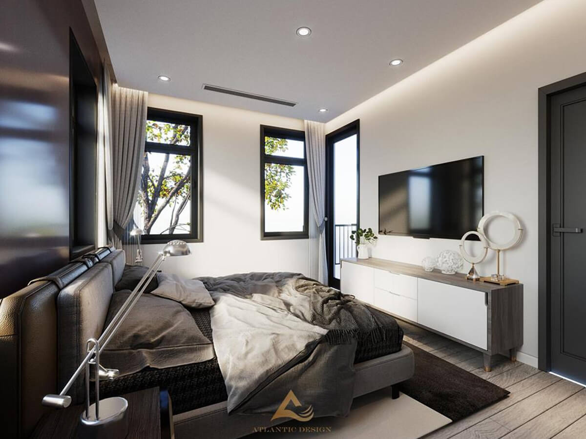 Phòng ngủ kiểu dáng hiện đại, tôn thiết kế