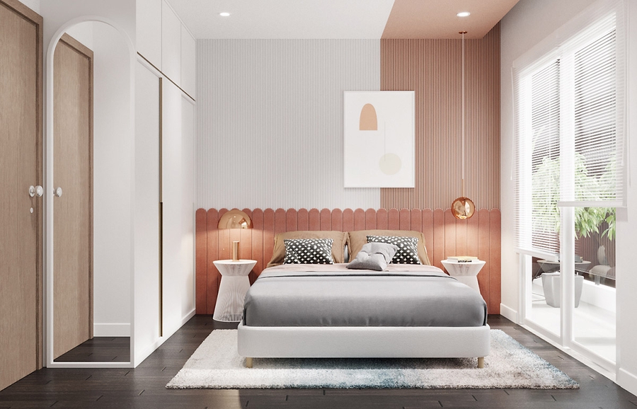 Mẫu thiết kế phòng ngủ mang phong cách hiện đại, trẻ trung