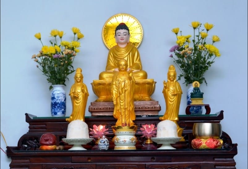 Bàn thờ Phật được thiết kế theo phong thủy