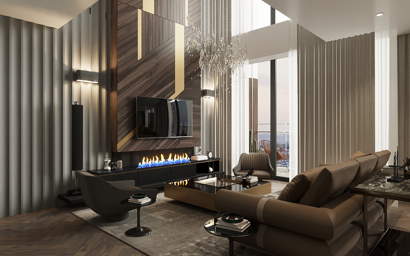 Thiết kế nội thất Duplex Sungrand Thụy Khuê phong cách hiện đại
