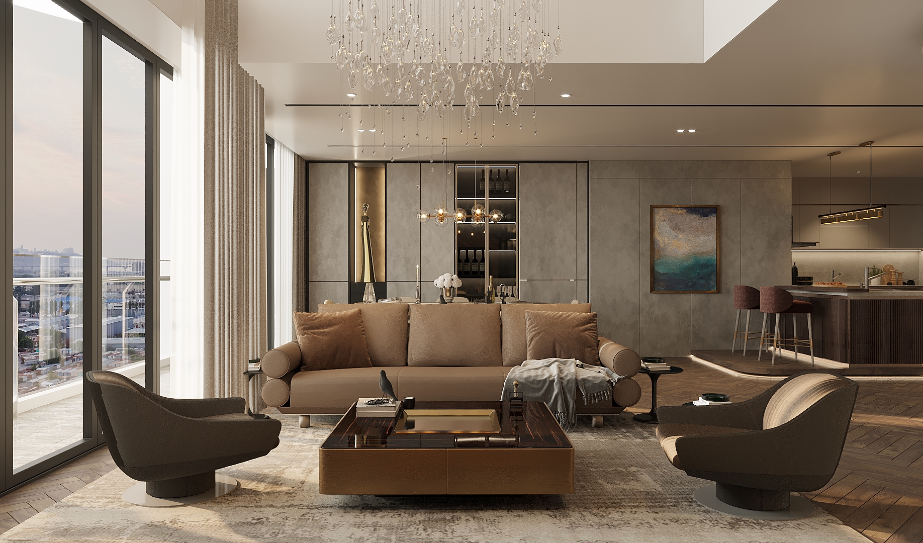 Không gian thông tầng Duplex Sungrand Thụy Khuê choáng ngợp