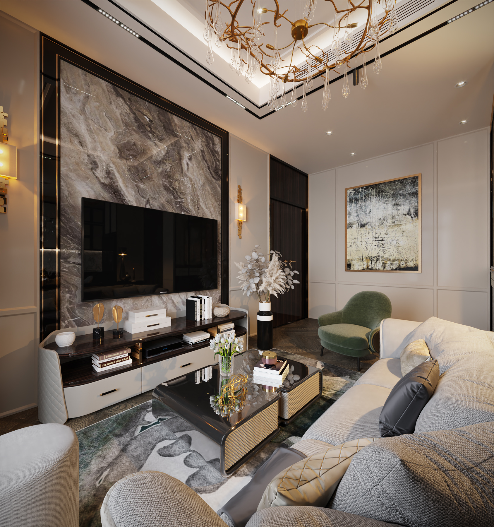 Nội thất phòng ăn hiện đại tinh tế cho căn hộ 87m2