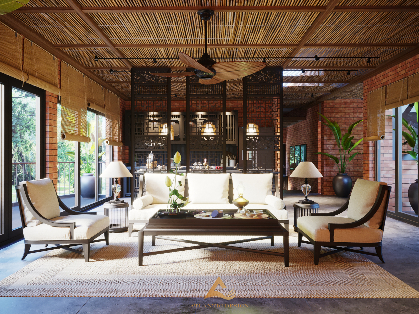 Thiết kế kiến trúc biệt thự resort Tomodachi phong cách Indochine
