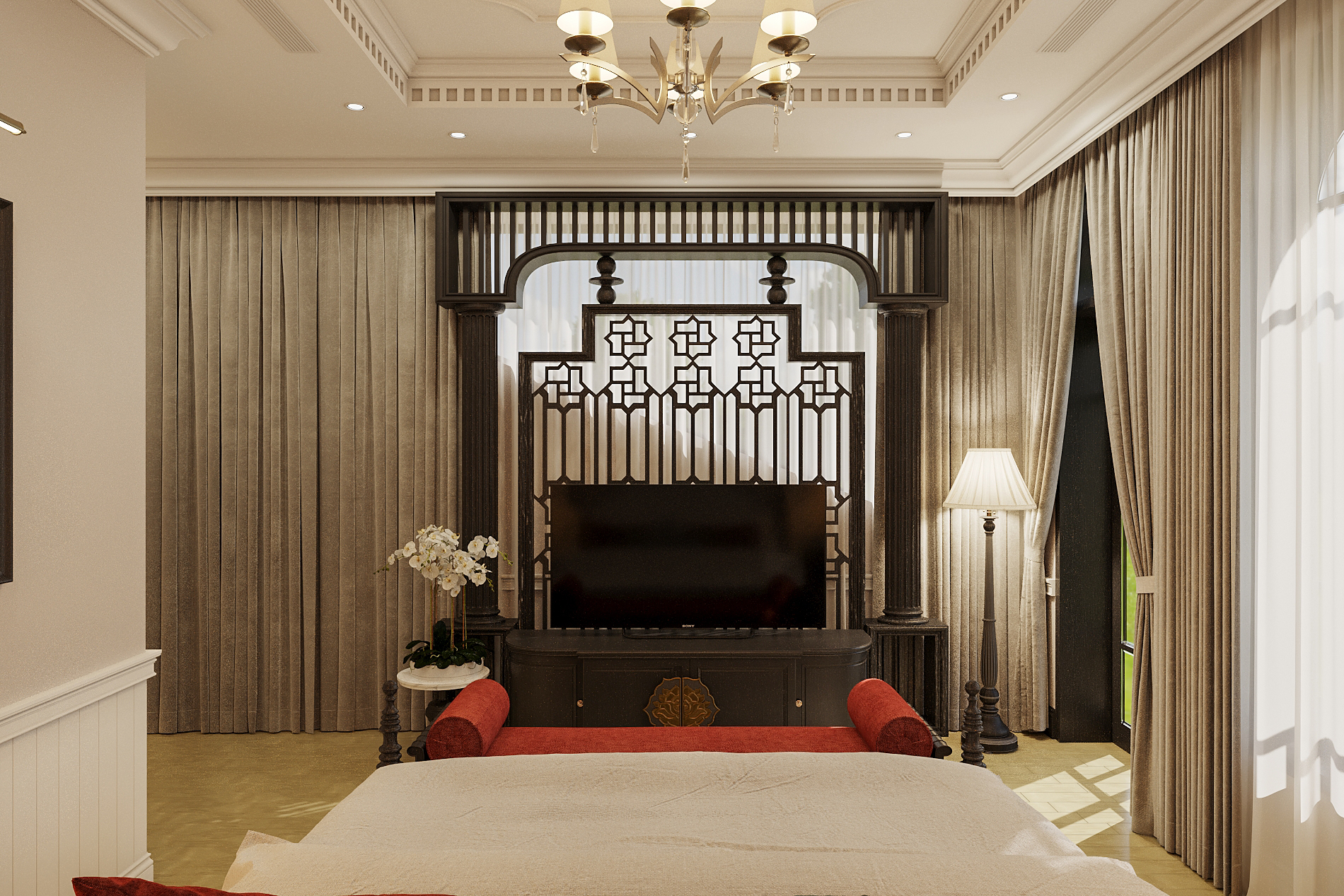 Toàn cảnh biệt thự Bách Mộc Xanh Indochine lộng lẫy