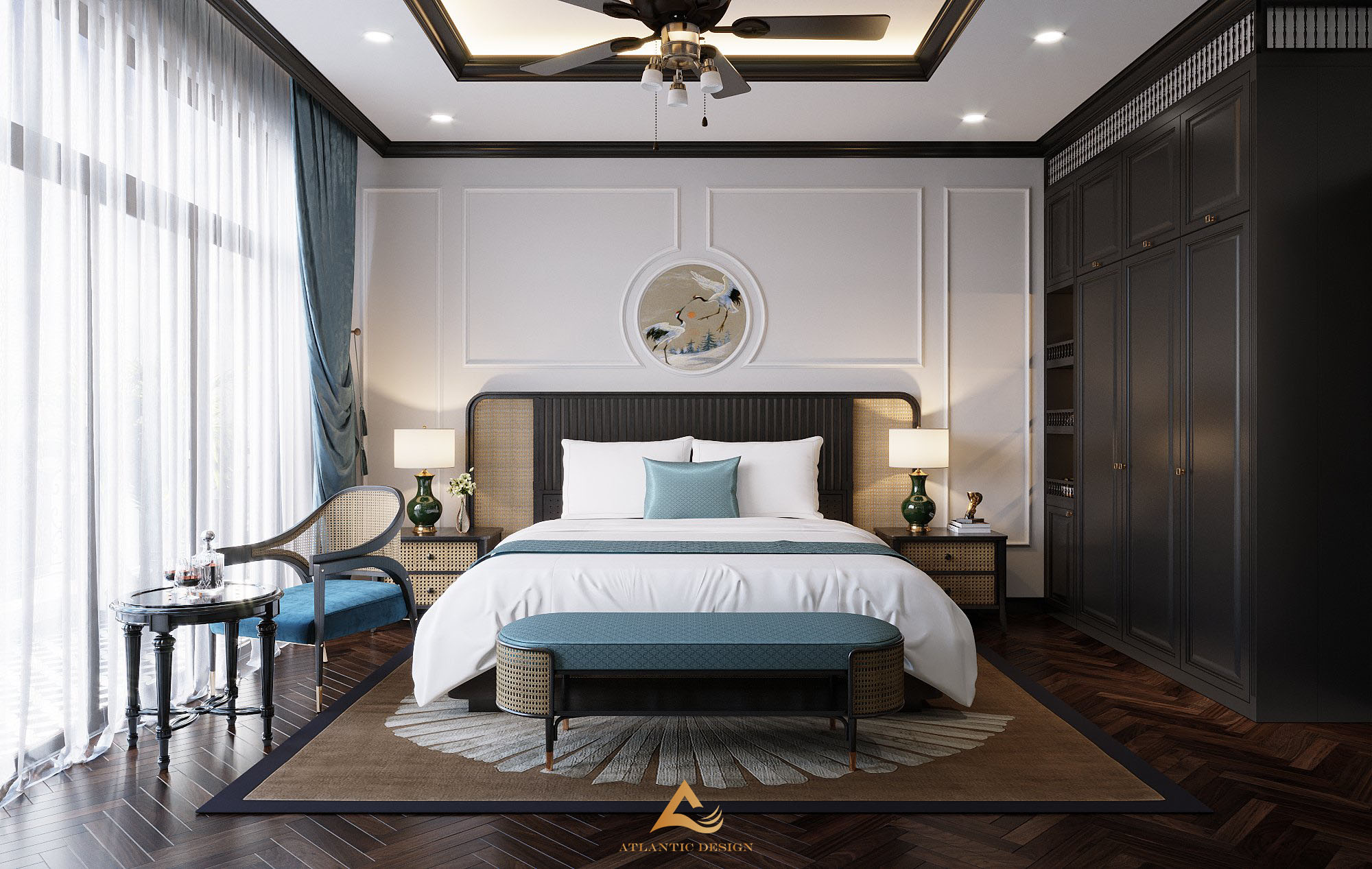 Không gian sinh hoạt thông tầng lộng lẫy và thoáng đãng