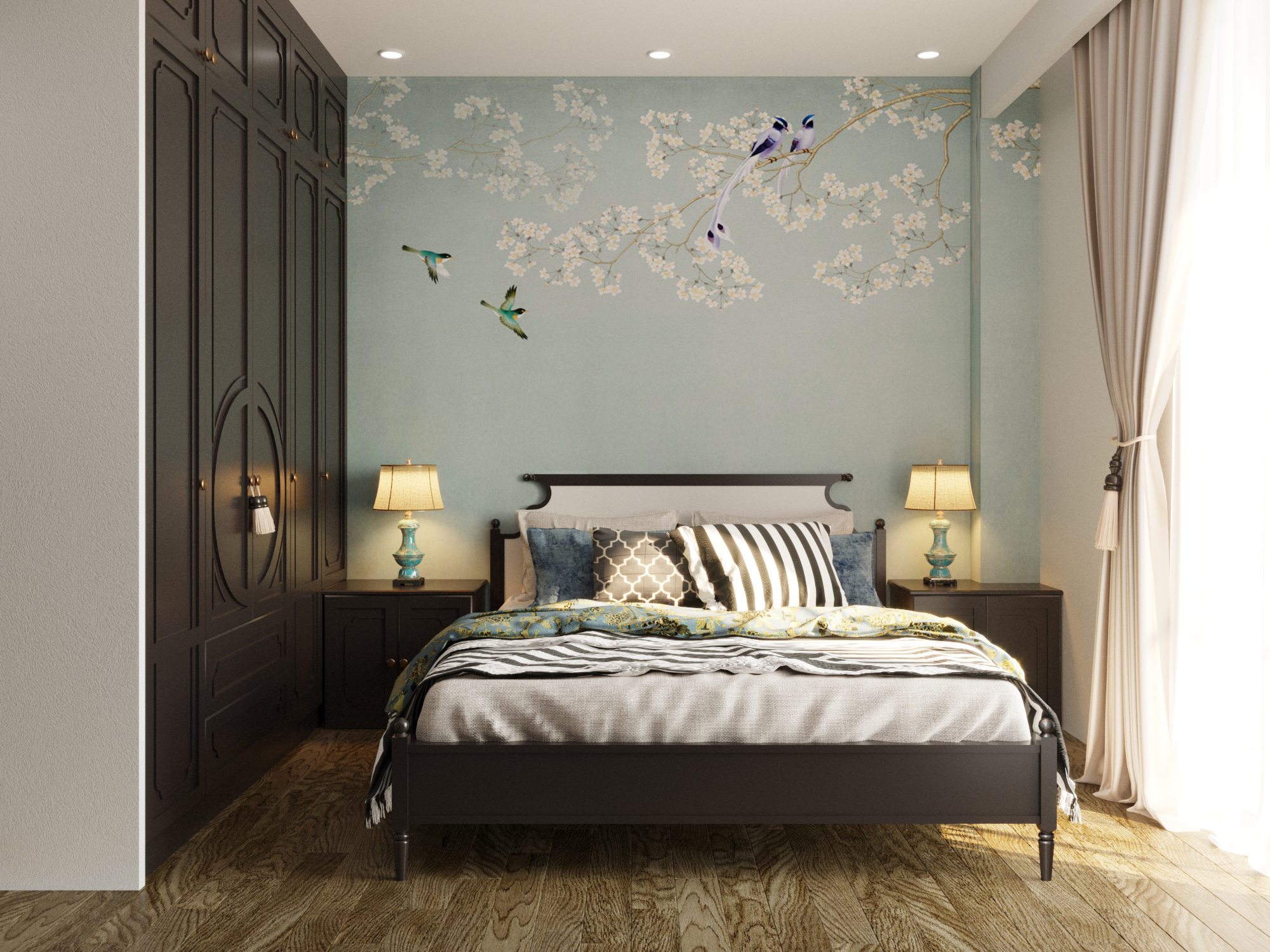 Toàn cảnh căn hộ chung cư Green Pearl phong cách Indochine
