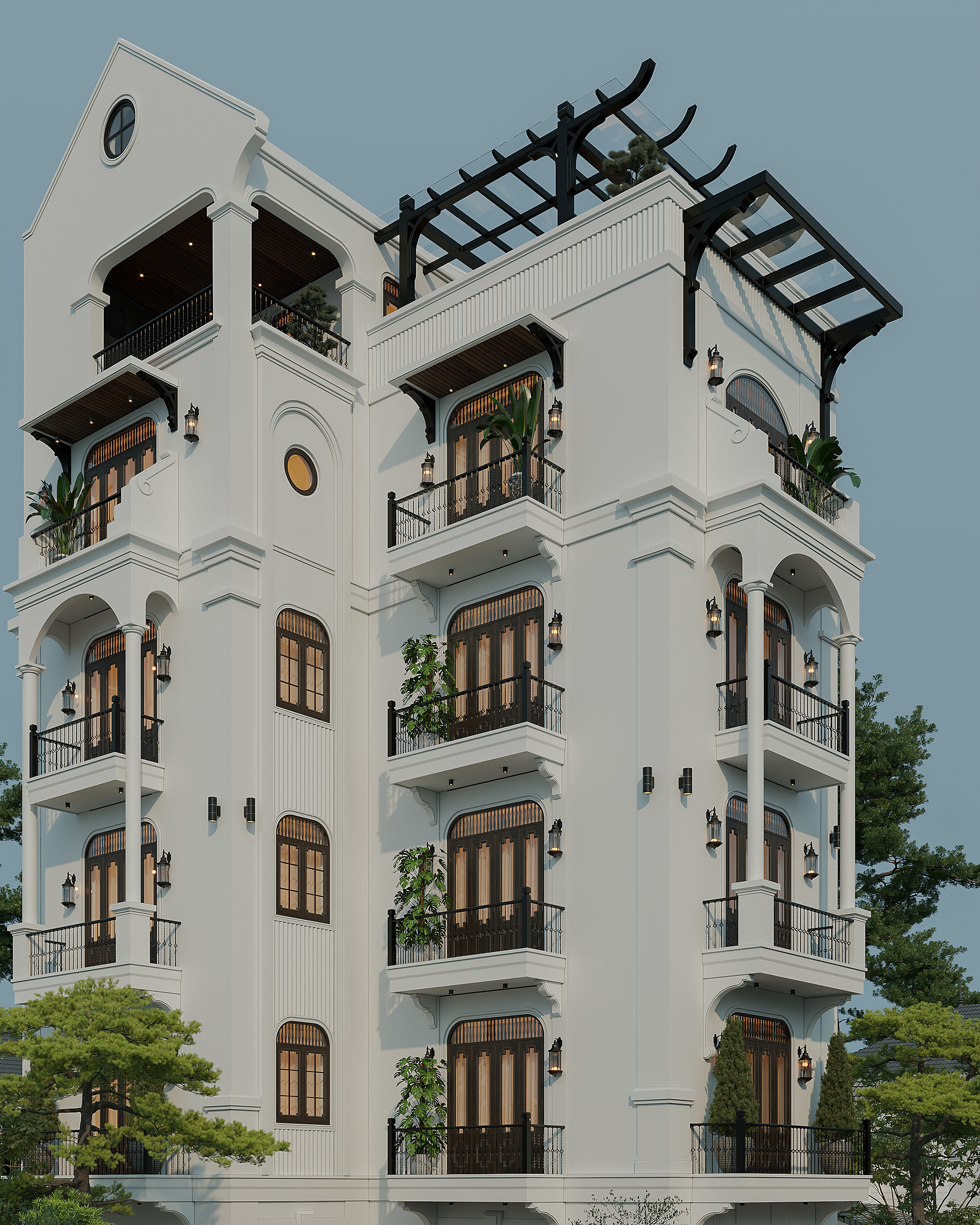 Nội thất phòng khách biệt thự Ninh Hiệp Indochine quý tộc