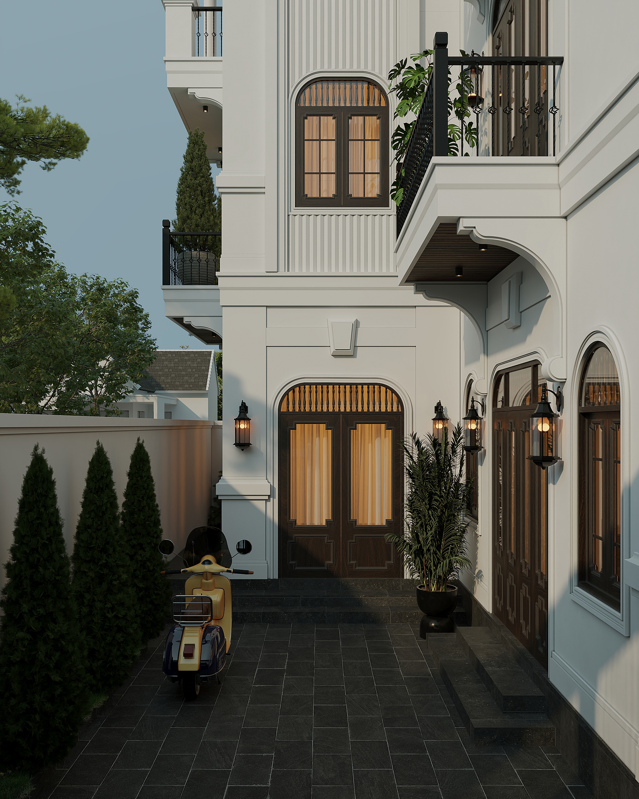 Không gian phòng ăn thông tầng biệt thự Ninh Hiệp đẳng cấp