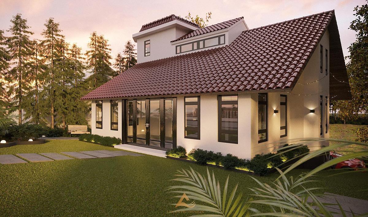 Kiến trúc hình khối hiện đại và dứt khoát của biệt thự Sơn Tây