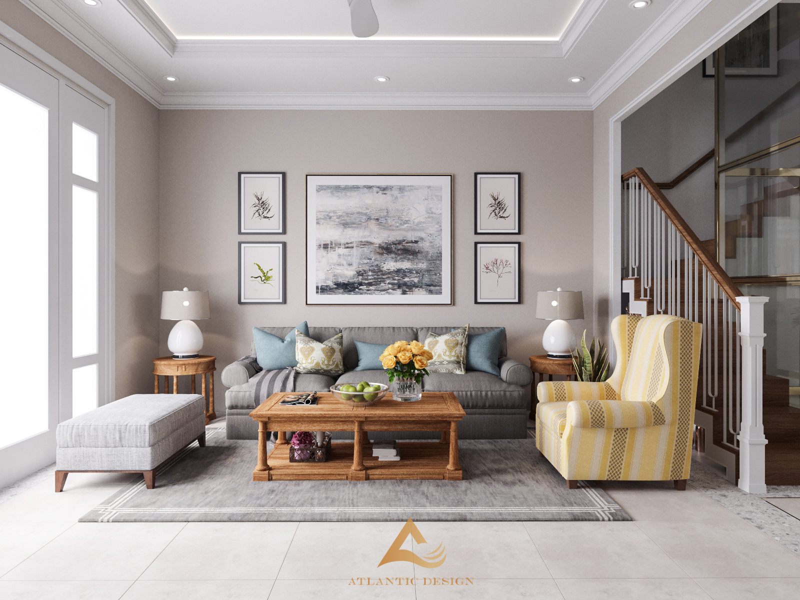 Thiết kế nội thất biệt thự Vinhome Marina phong cách Modern Classic
