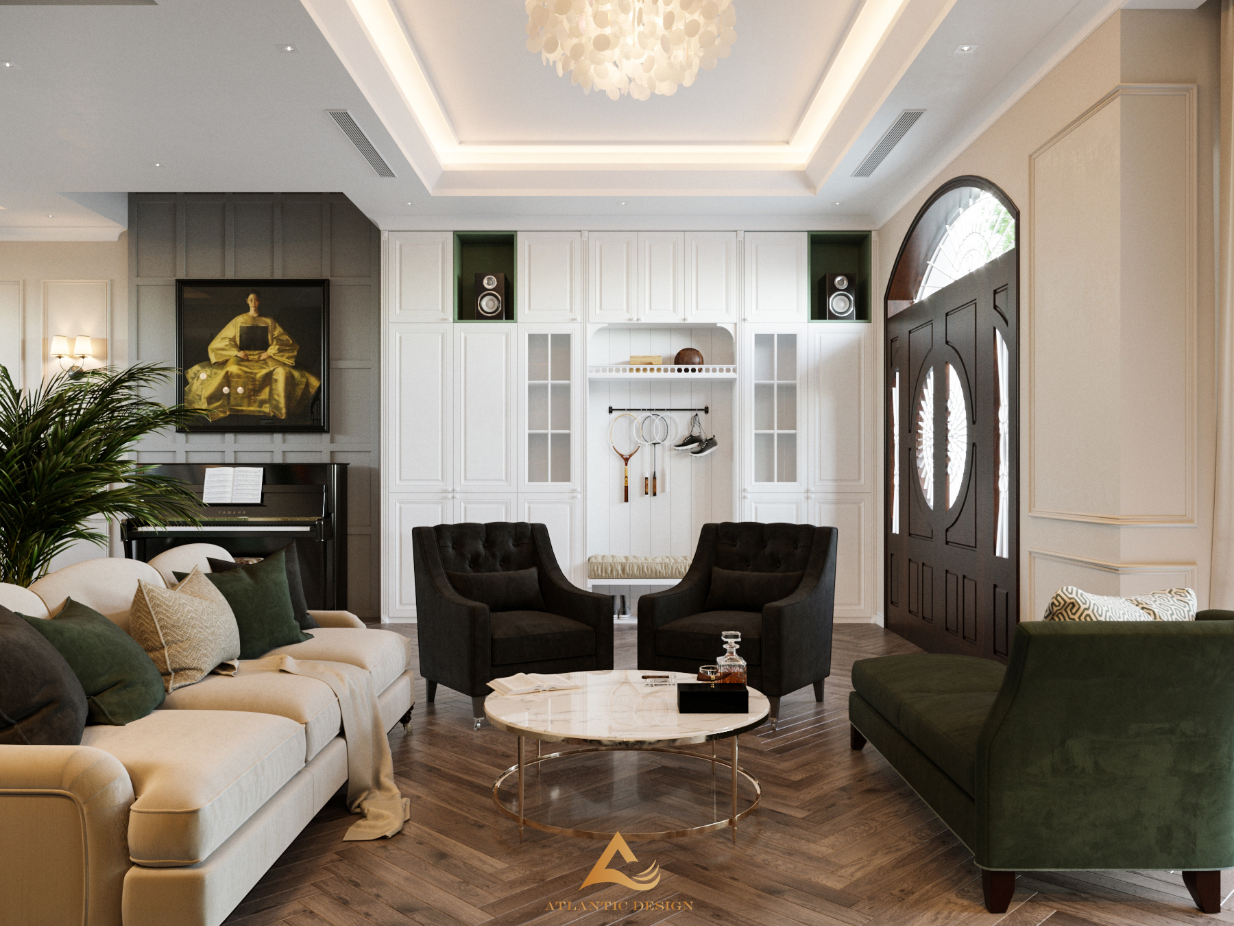 Thiết kế nội thất biệt thự Vinhome Imperia phong cách Tân Cổ Điển