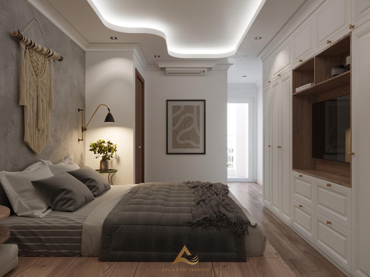 Toàn cảnh căn hộ 73m2 phong cách Tân Cổ Điển tại AZ Sky Định Công